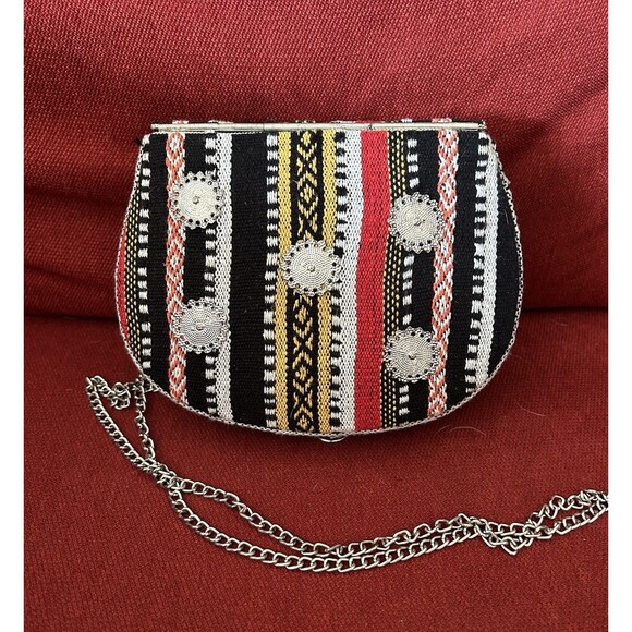 Boho Small Purse With Decorative Coin Embellishments - Picture 2 of 8
